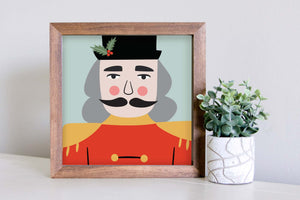 Medium Size Sign Insert: Nutcracker Portrait (Christmas) | Magnetic Sign INSERT ONLY