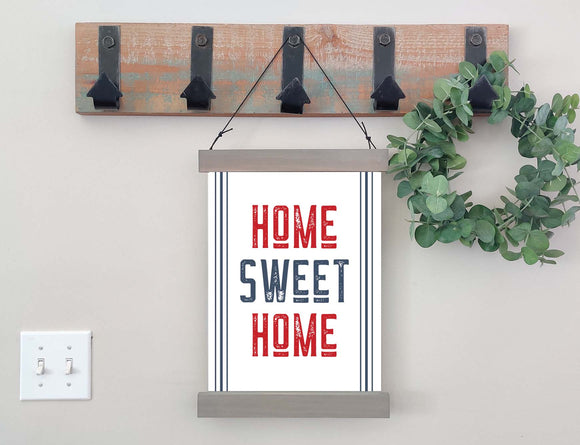 Magnetic Wall Hanging Insert: Patriotic Home Sweet Home (Fourth of July/Summer) | INSERT ONLY