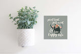 MINI Sign Insert Only: Live a Happy Life (Spring) | Magnetic Sign INSERT ONLY