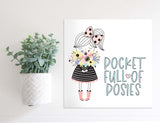 Medium Size Sign Insert: Pocket Full of Posies (Spring/Easter) | Magnetic Sign INSERT ONLY