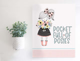 Magnetic Wall Hanging Insert: Pocket Full of Posies (Spring/Easter) | INSERT ONLY