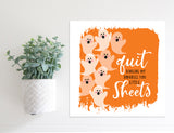 Medium Size Sign Insert: You Little Sheets - Orange (Halloween) | Magnetic Sign INSERT ONLY