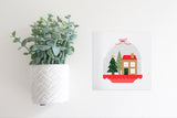 Magnetic Seasonal Decor Insert for Interchangeable Sign (Mini): Snow Globe | Christmas | Magnetic Sign Blank Sold Separate