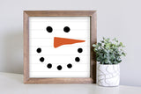 SLIGHTLY FLAWED Medium Size Sign Insert: Snowman on Faux Wood (Christmas/Winter) | Magnetic Sign INSERT ONLY