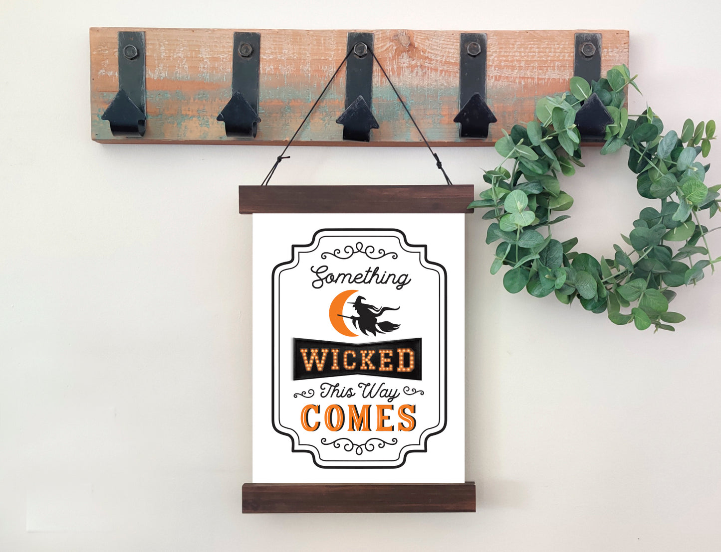 SLIGHTLY FLAWED Magnetic Wall Hanging Insert: Something Wicked This Way Comes (Halloween) | INSERT ONLY