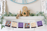 Magnetic Banner Insert: Spooky Halloween Patterns with Scalloped Edge | Magnetic Banner INSERTS ONLY