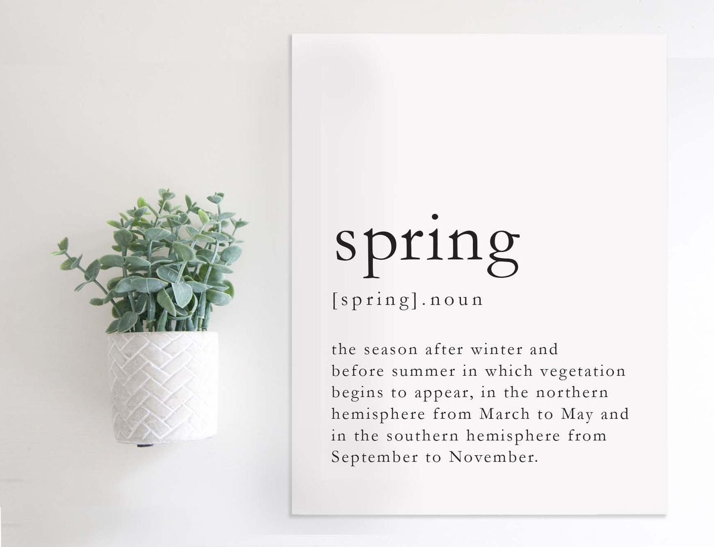 Magnetic Wall Hanging Insert: Spring Definition | INSERT ONLY