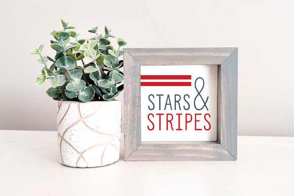 MINI Sign Insert Only: Stars and Stripes (Summer/Fourth of July) | Magnetic Sign INSERT ONLY