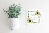 MINI Sign Insert Only: Summer Collapsed Into Fall (Summer/Fall Sunflower) | Magnetic Sign INSERT ONLY