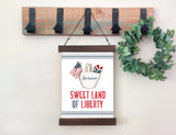 SLIGHTLY FLAWED Magnetic Wall Hanging Insert: Sweet Land of Liberty (Fourth of July/Summer) | INSERT ONLY