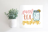 Medium Size Sign Insert: Sweet Tea (Summer) | Magnetic Sign INSERT ONLY