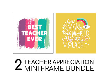 MINI Sign Inserts Only: Teacher Gift/Appreciation Insert Bundle Set of 2 | Magnetic Sign INSERTS ONLY