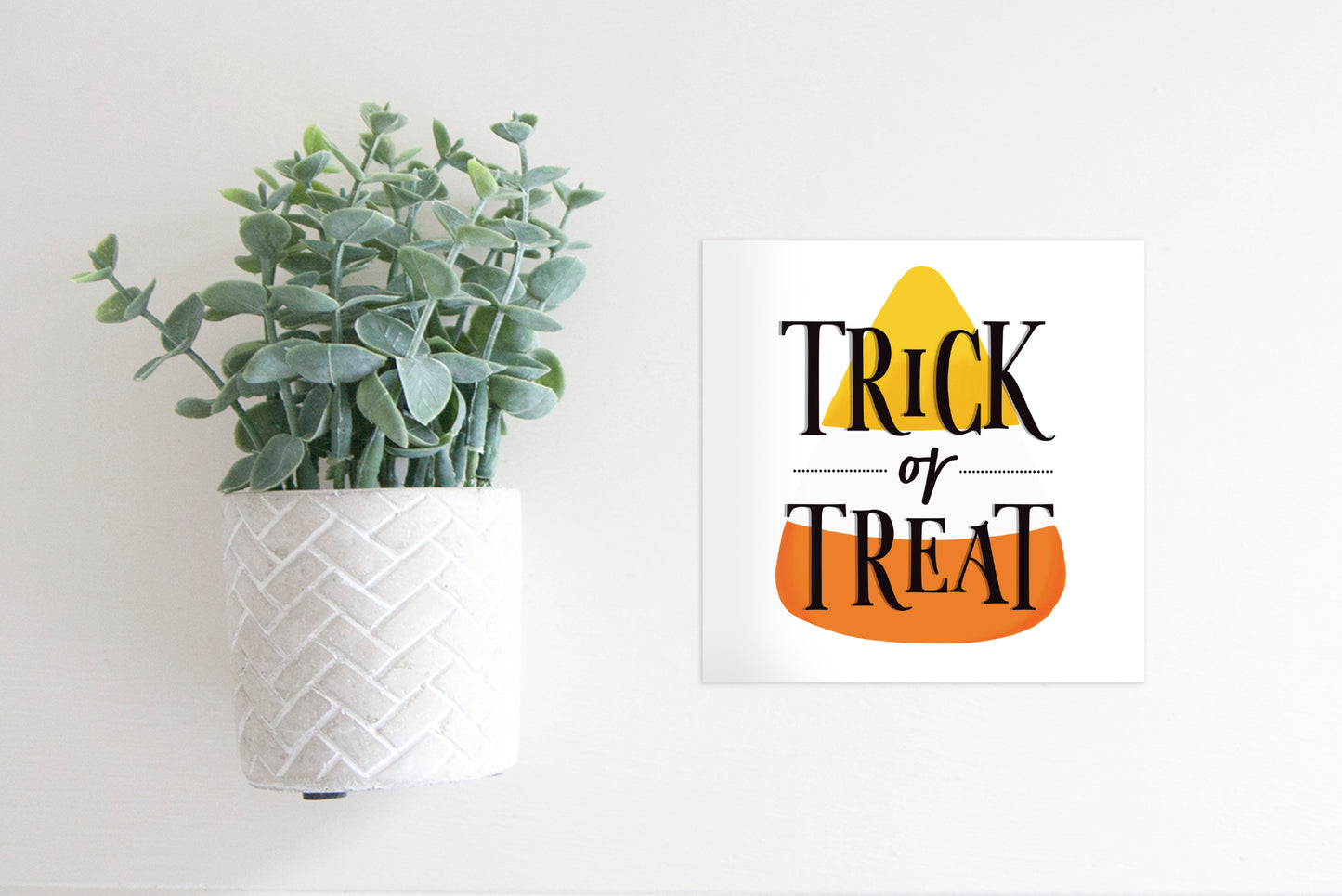 SLIGHTLY FLAWED MINI Sign Insert Only: Trick or Treat (Halloween) | Magnetic Sign INSERT ONLY