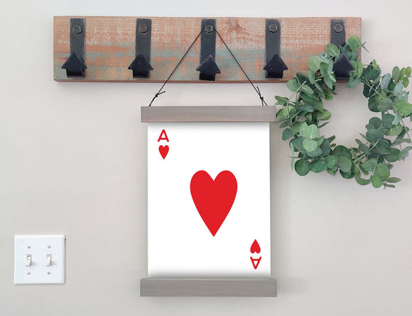 SLIGHTLY FLAWED Magnetic Wall Hanging Insert: Ace of Hearts | INSERT ONLY