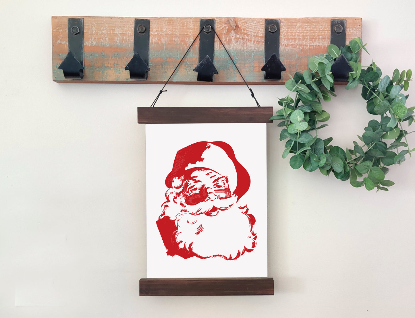 Magnetic Wall Hanging Insert: Santa Portrait (Christmas) | INSERT ONLY