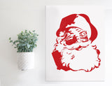 SLIGHTLY FLAWED Magnetic Wall Hanging Insert: Santa Portrait (Christmas) | INSERT ONLY