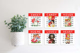 Magnetic Banner Insert: Valentine Bingo with Scalloped Edge | Magnetic Banner INSERTS ONLY