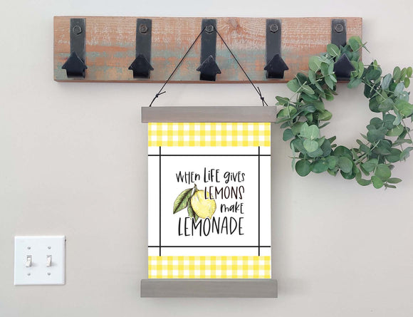 Magnetic Wall Hanging Insert: When Life Gives Lemons (Summer) | INSERT ONLY