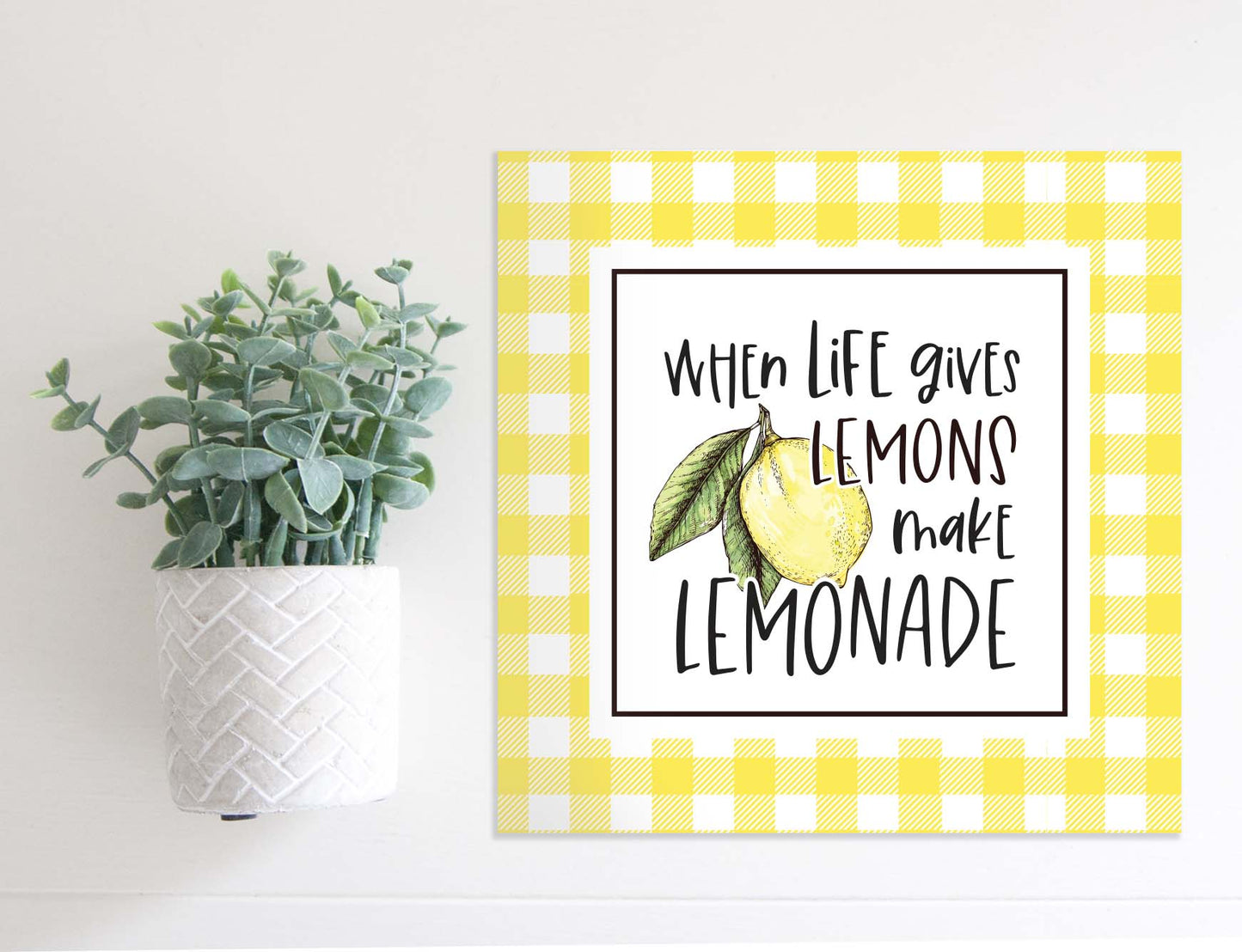 Medium Size Sign Insert: When Life Gives Lemons (Summer) | Magnetic Sign INSERT ONLY