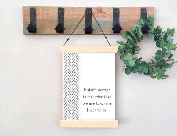 Magnetic Wall Hanging Insert: Wherever We Are | INSERT ONLY