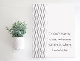 SLIGHTLY FLAWED Magnetic Wall Hanging Insert: Wherever We Are | INSERT ONLY