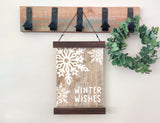 Magnetic Wall Hanging Insert: Winter Wishes (Christmas/Winter) | INSERT ONLY