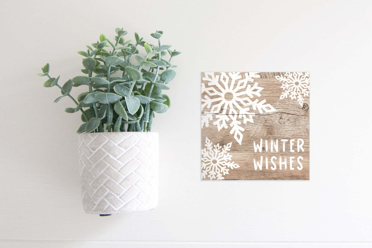 MINI Sign Insert Only: Winter Wishes (Winter/Christmas) | Magnetic Sign INSERT ONLY