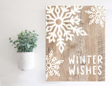 Magnetic Wall Hanging Insert: Winter Wishes (Christmas/Winter) | INSERT ONLY