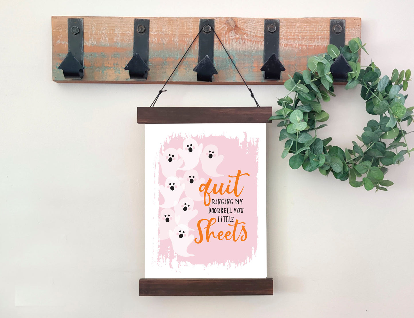 Magnetic Wall Hanging Insert: You Little Sheets - Pink (Halloween) | INSERT ONLY